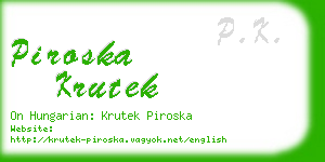 piroska krutek business card